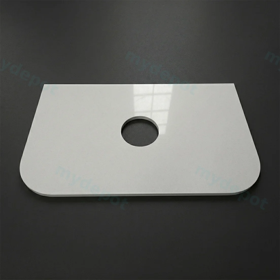 750*460*400mm Matt Black Round Edge Grooved Wall Hung Vanity Cabinet Only Soft Closed Single Drawer view 3