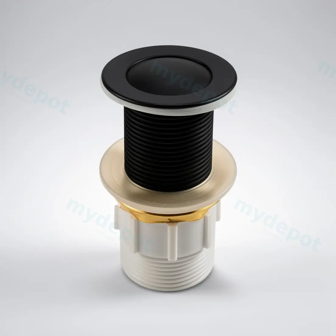 Nana Black Pop Up Waste Non Overflow Solid Brass Plug Waste view 2
