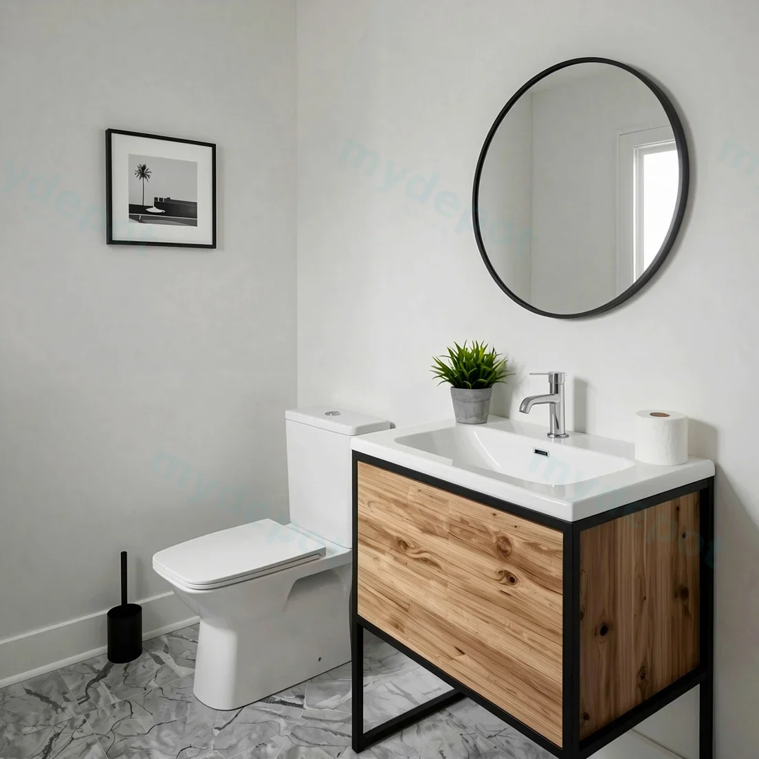 Aria Back- To-Wall Toilet Suite (Rimless) With Slim Pp Seat Cover(620*340*800) With Bottom Inlet Cistern T1B view 5