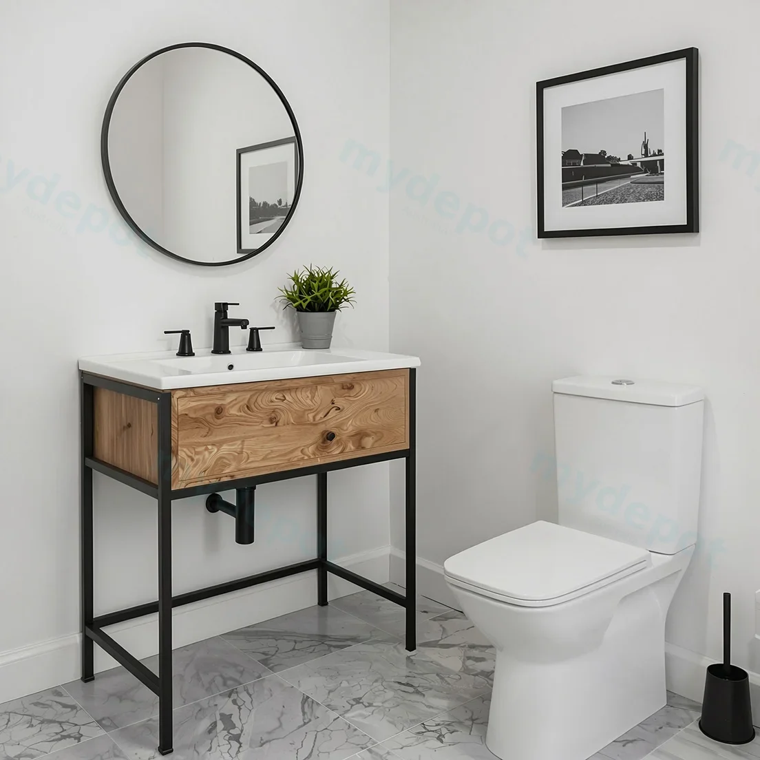 Aria Back- To-Wall Toilet Suite (Rimless) With Slim Pp Seat Cover(620*340*800) With Bottom Inlet Cistern T1B view 6