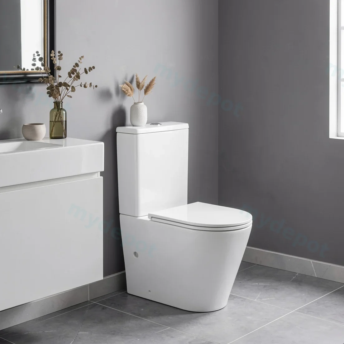 Berlin Back To Wall Toilet Suite Quiet Flushing Technology view 20