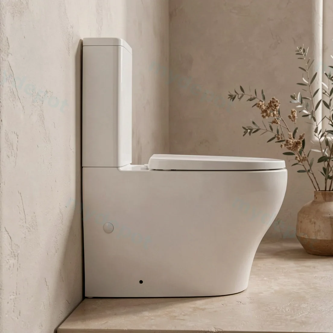 615*370*835mm Back To Wall Toilet Suite With Slim Uf Seat Cover And Universal Inlet Cistern T2 view 6