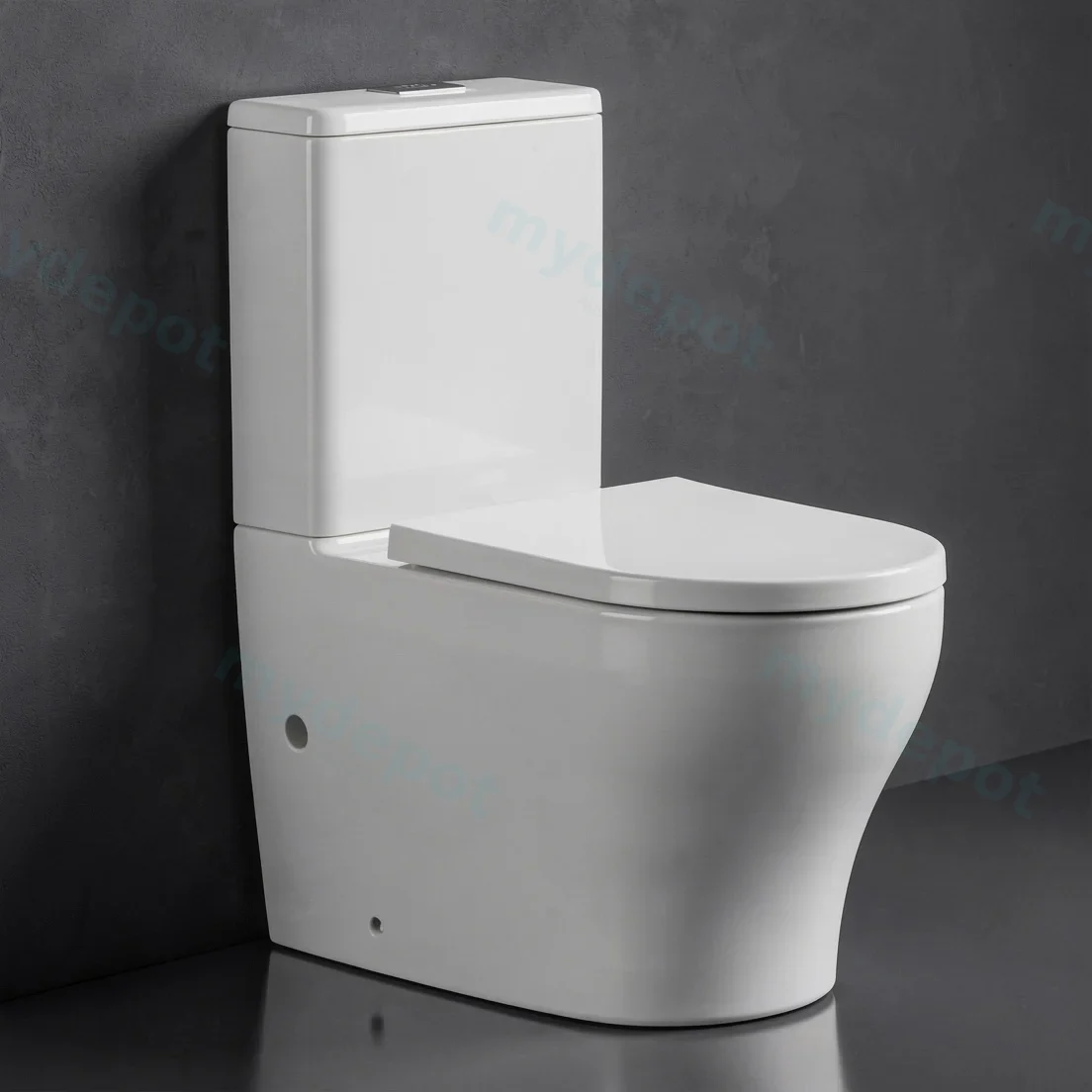 615*370*835mm Back To Wall Toilet Suite With Slim Uf Seat Cover And Universal Inlet Cistern T2 view 8