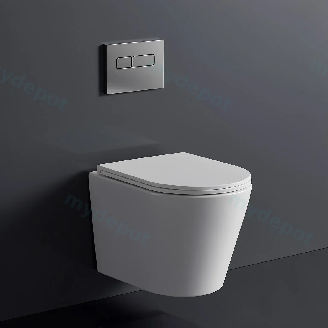 515*360*350mm Zara66 Wall-Hung Pan (Rimless) With Thick Uf Seat Cover view 5