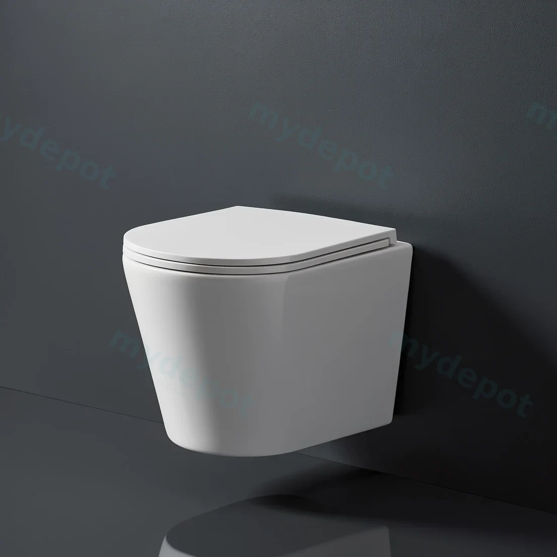 515*360*350mm Zara66 Wall-Hung Pan (Rimless) With Thick Uf Seat Cover view 6