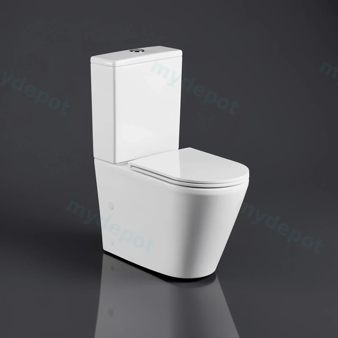RIVO Gloss White Back To Wall Toilet Suite view 4