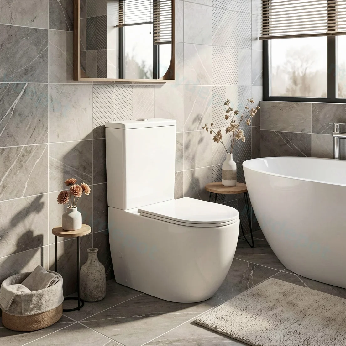 DIANA Gloss White Back To Wall Toilet Suite view 14