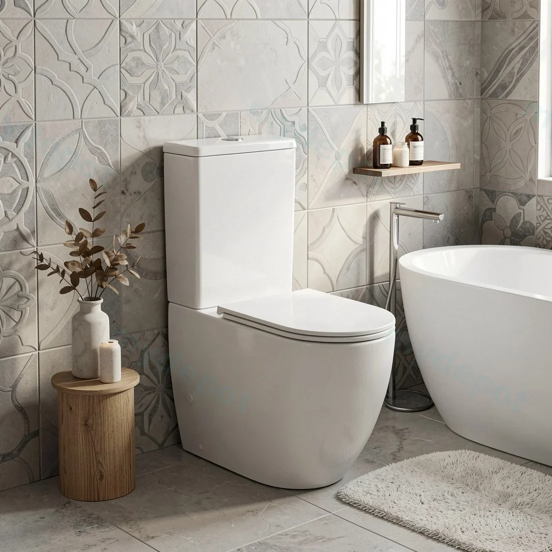 DIANA Gloss White Back To Wall Toilet Suite view 16