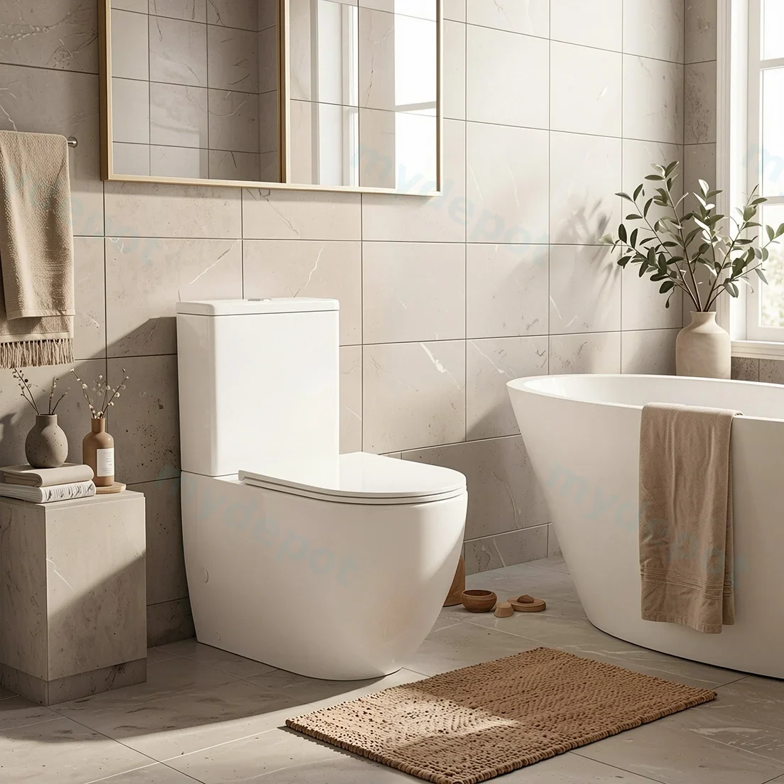 DIANA Gloss White Back To Wall Toilet Suite view 18