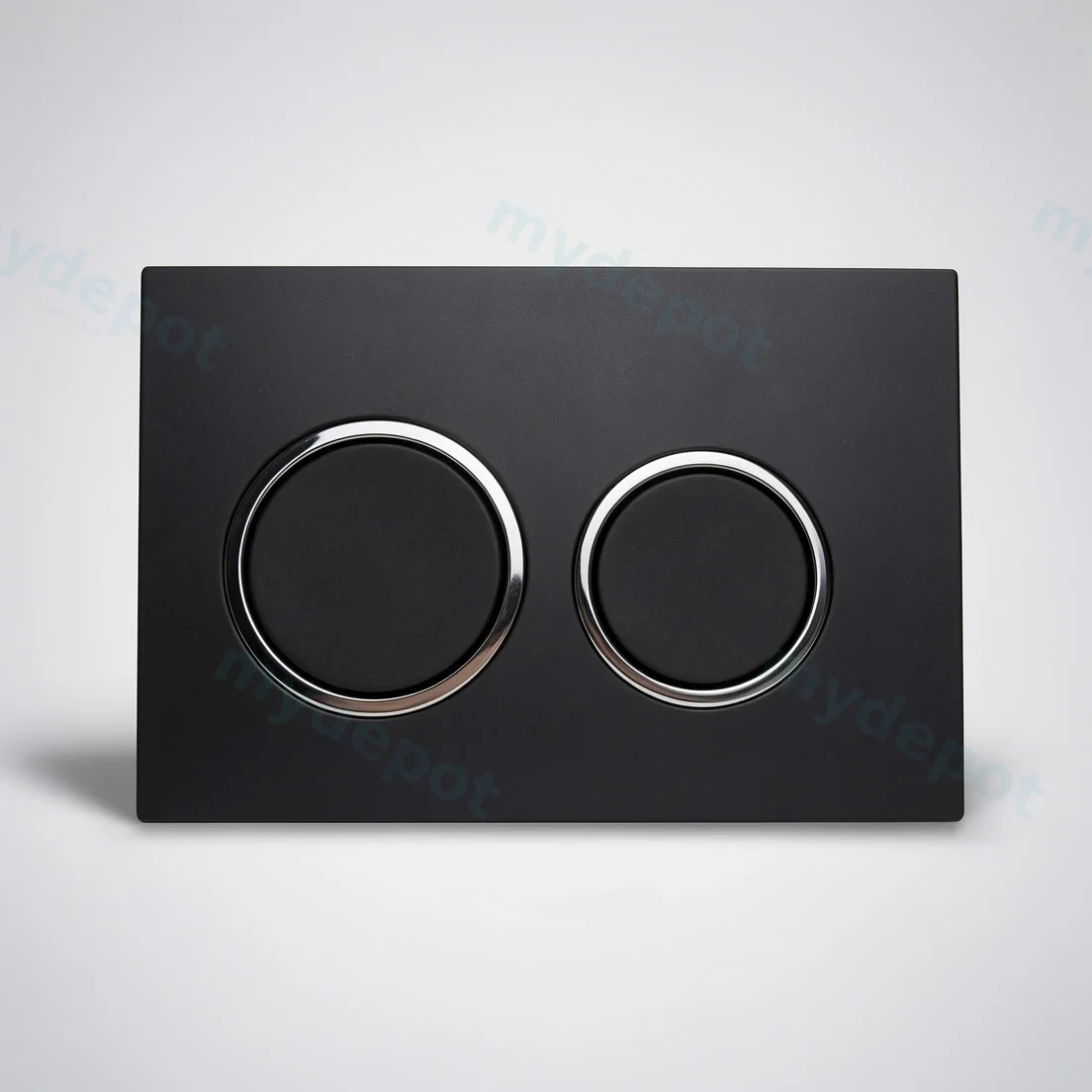 ABS Round Push Plate Black view 2