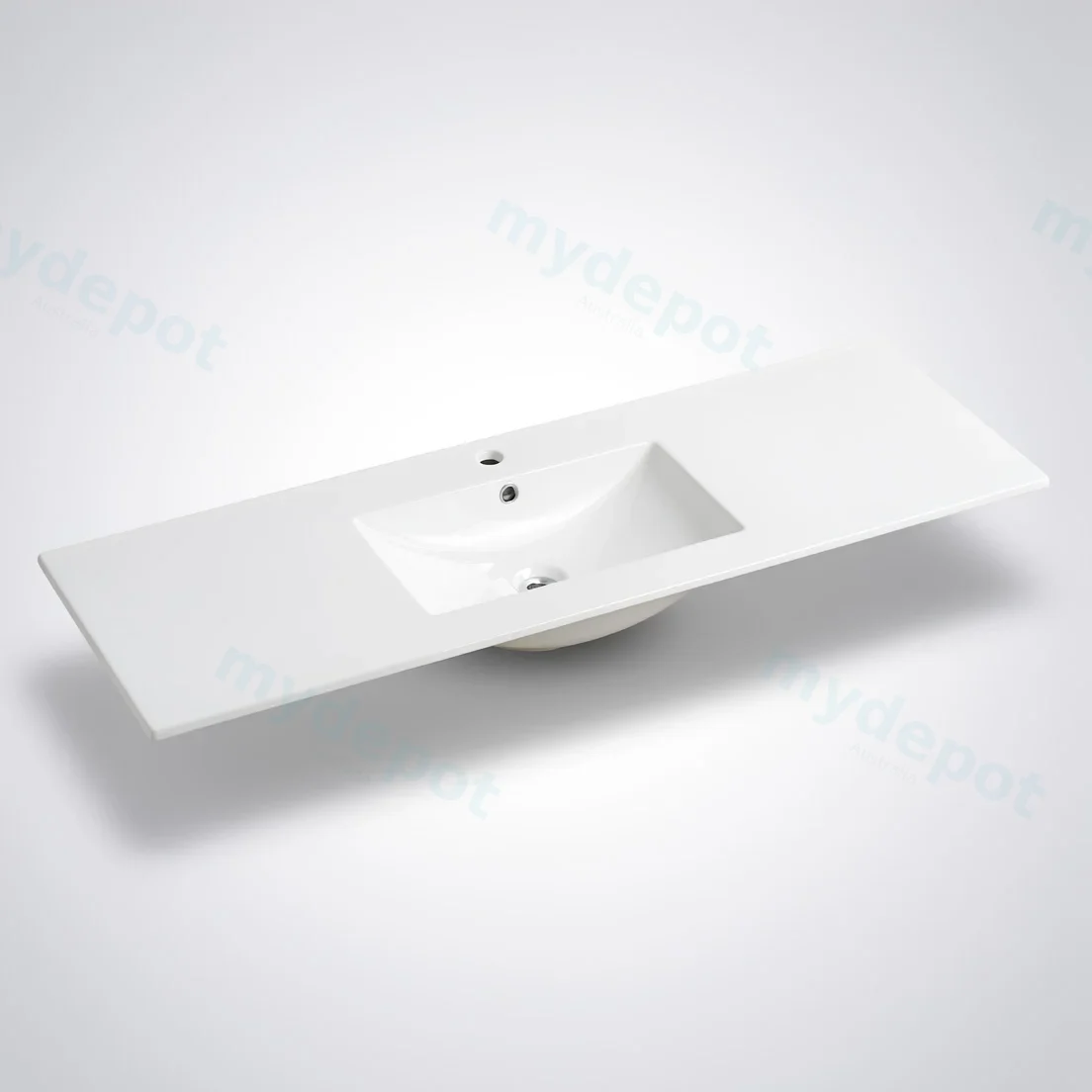 1500Lx460Dx180HMM NANA Gloss White Thin Edge Ceramic Top view 2