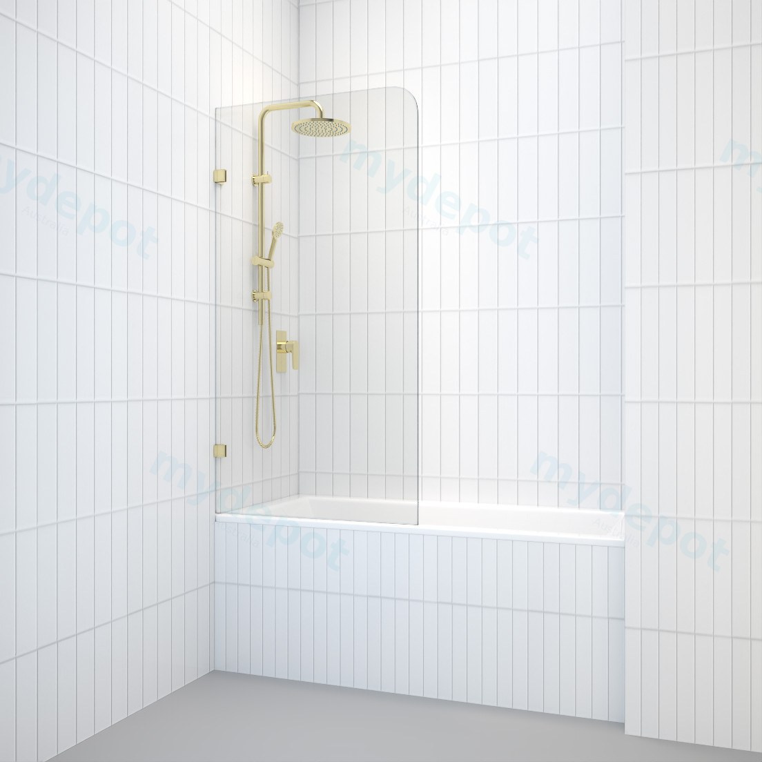 8mm Bathtub Shower Screen Single Panel, Australian Standards AS/NZS 1288 and 2208 and be made of Grade A toughened glass. view 6