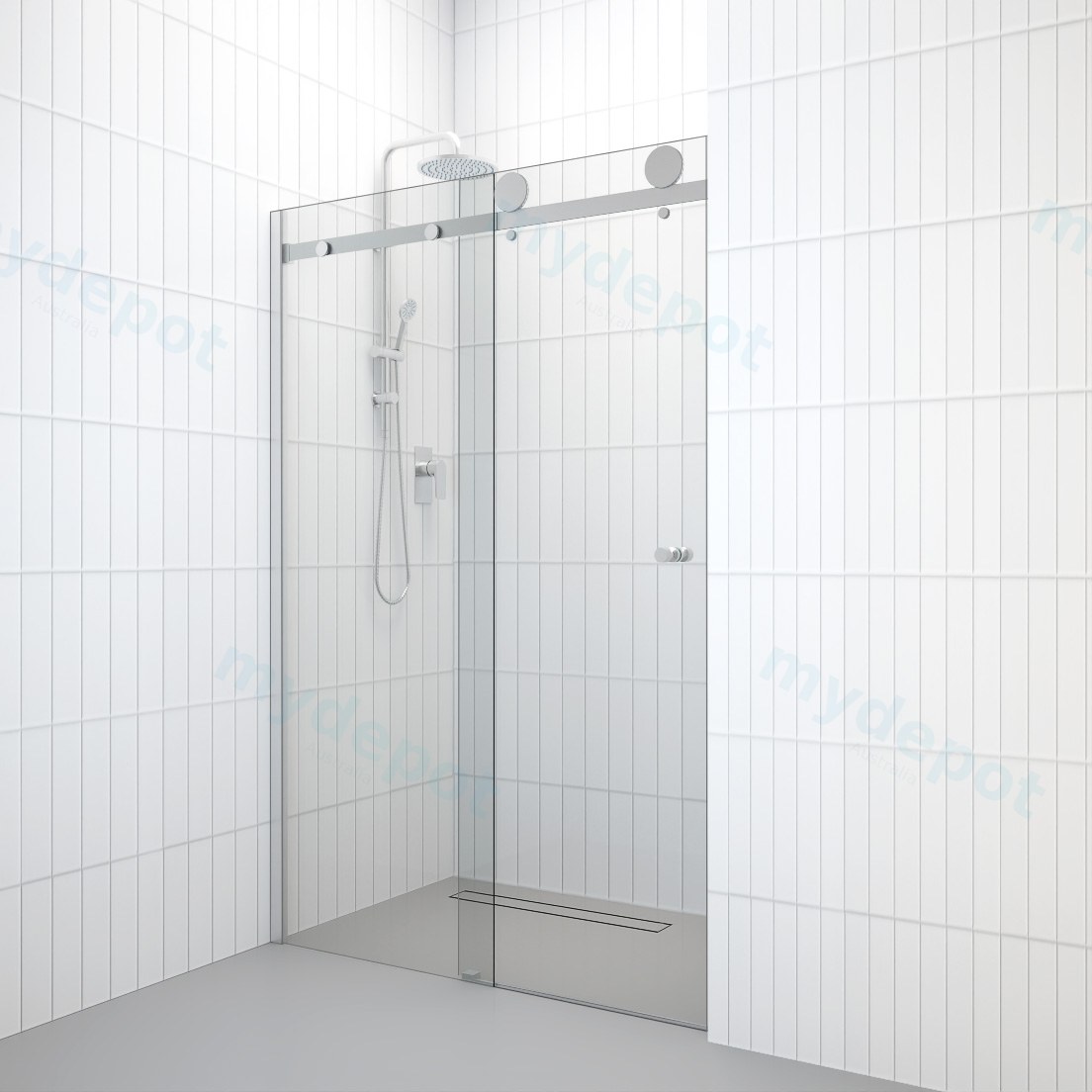 10mm Wall to Wall Frameless Shower Screens,  Australian Standards AS/NZS 1288 and 2208 and be made of Grade A toughened glass. view 9