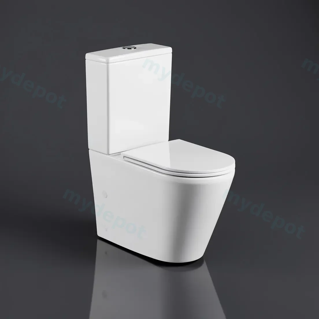 RIVO Gloss White Back To Wall Toilet Suite view 2