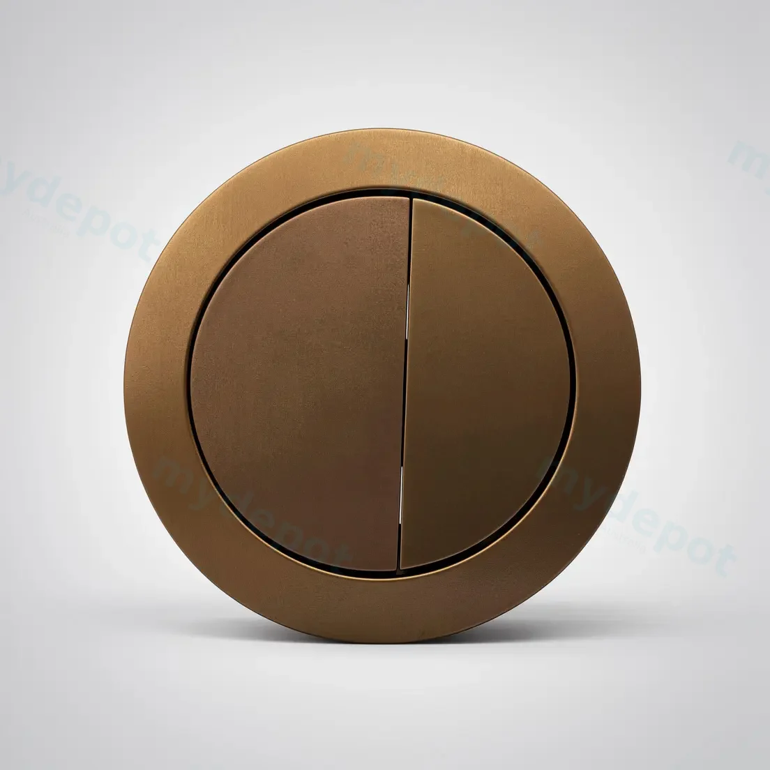 Cistern Round Press Button Brushed Copper view 2