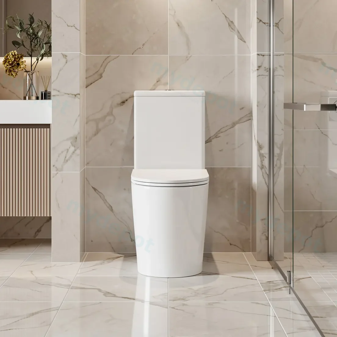 Berlin Matt White Back To Wall Toilet Suite Quiet Flushing Technology view 2