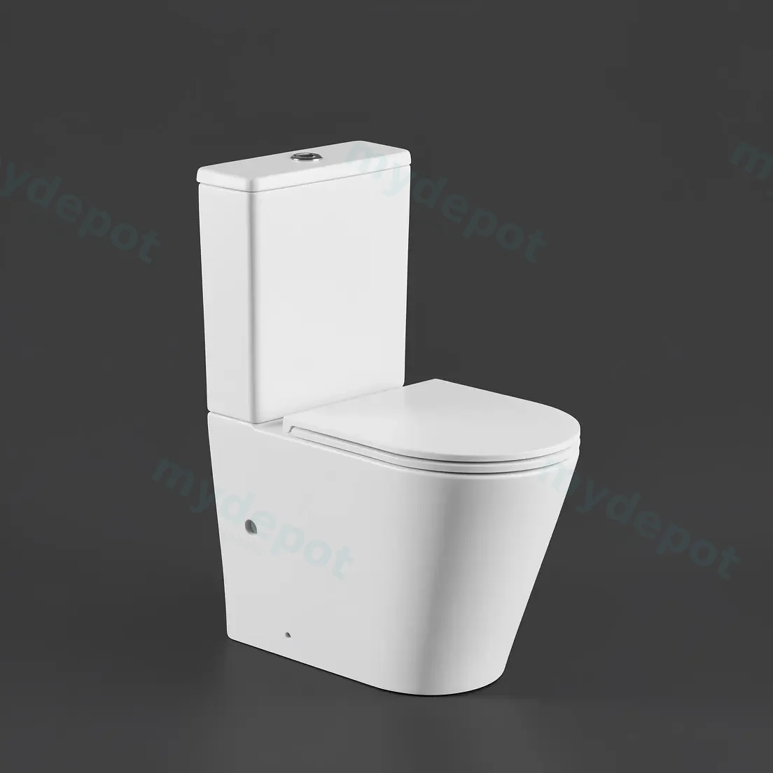 Berlin Matt White Back To Wall Toilet Suite Quiet Flushing Technology view 3