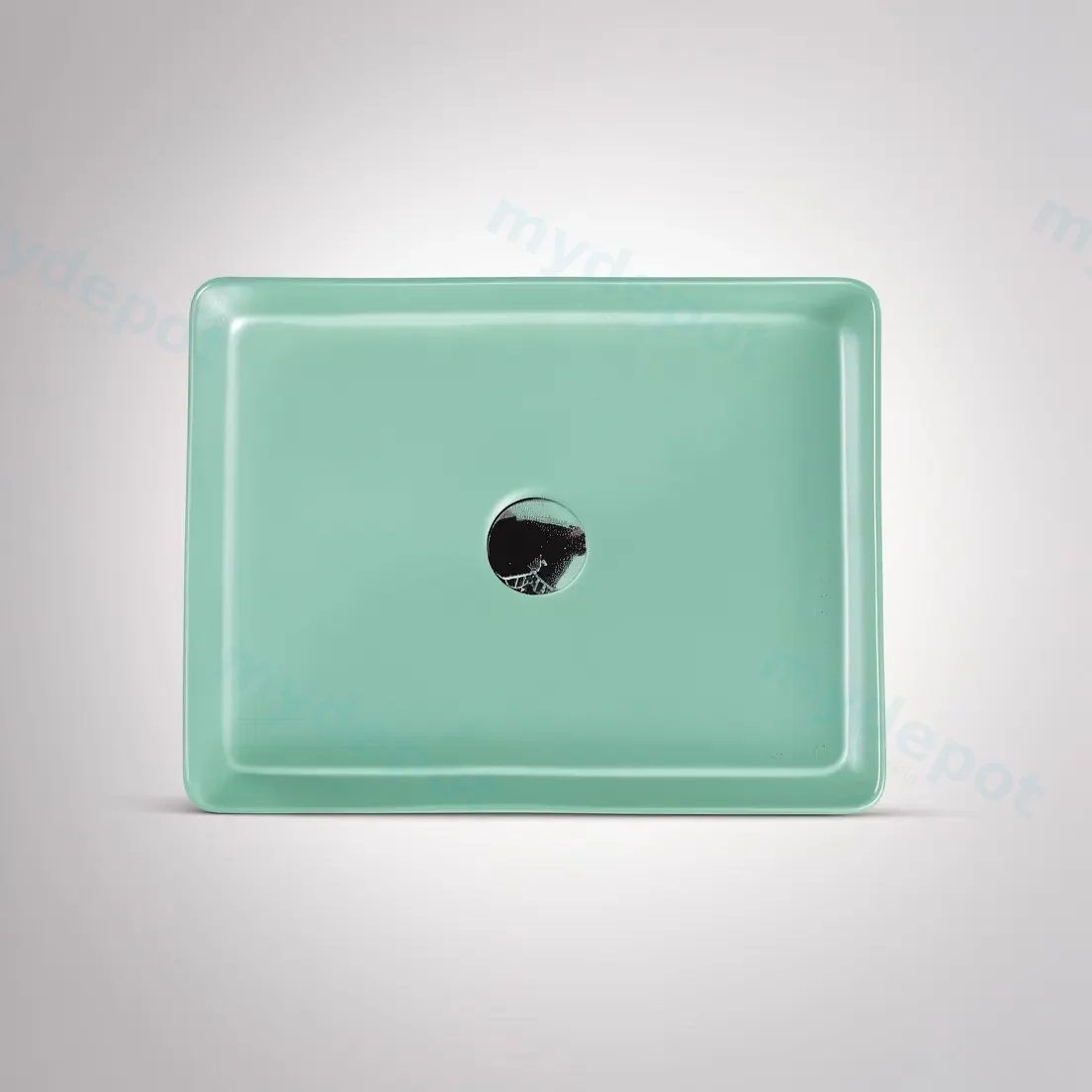 470*360*110mm Antique Green Above Counter Rectangular Basin view 2