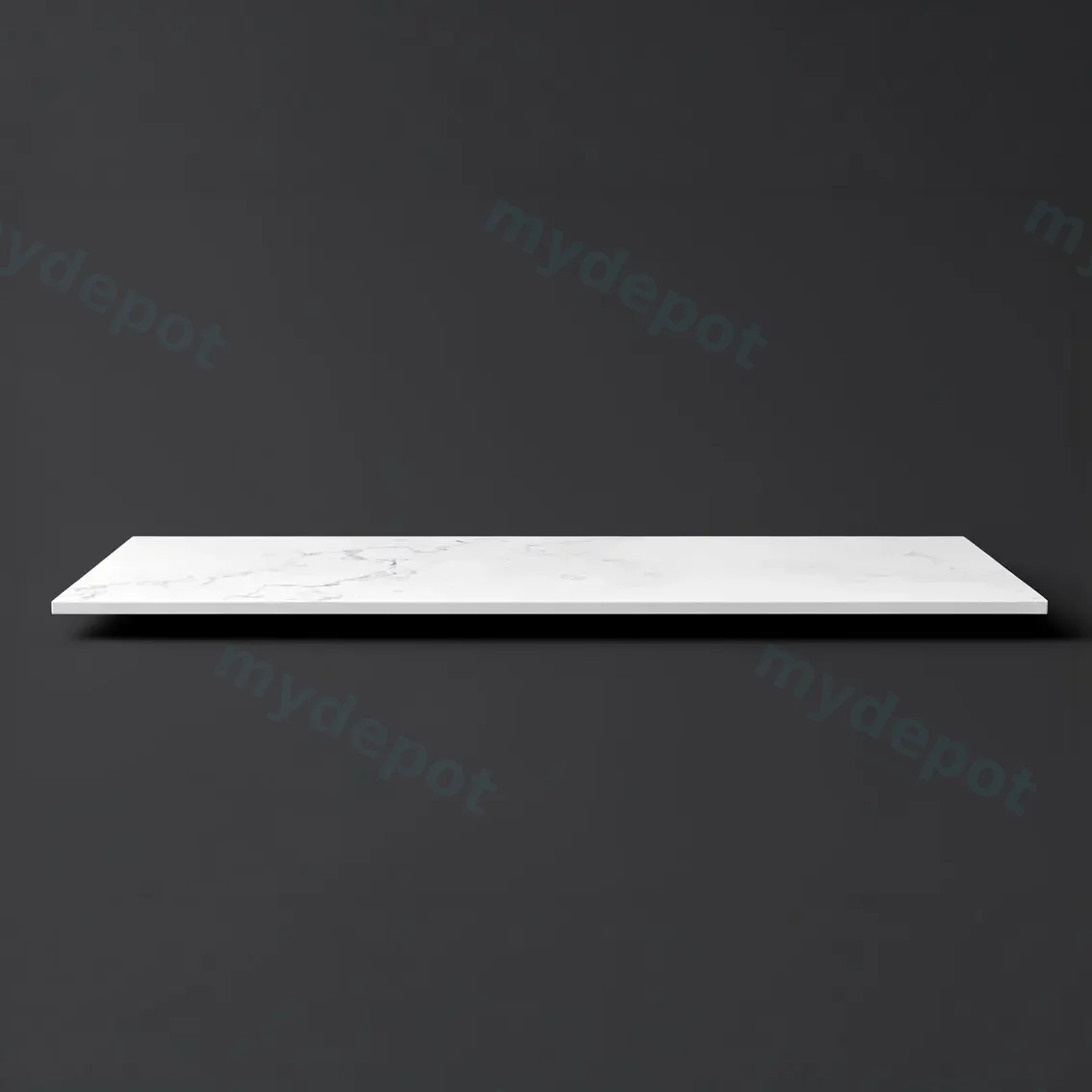 1500x465x20mm Quartz Stone Top Gloss White Marble Look Silica-Free Caesarstone Benchtop view 2