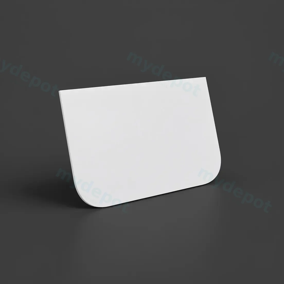 750mm Matte White Stone Top Rounded Corner Benchtop view 2