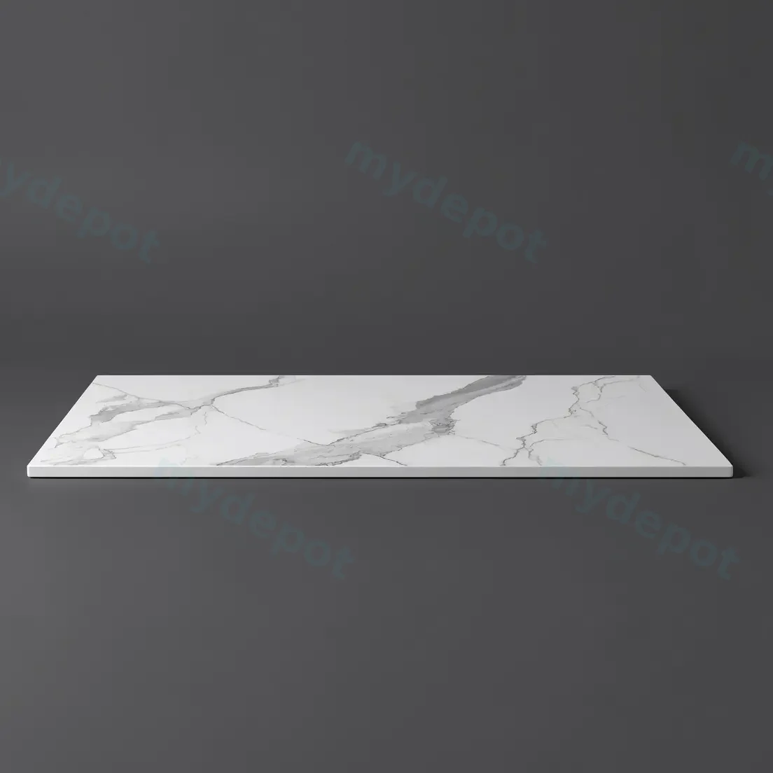 900mm White Marble Look Sintered Stone Top Matte Finish Benchtop view 2