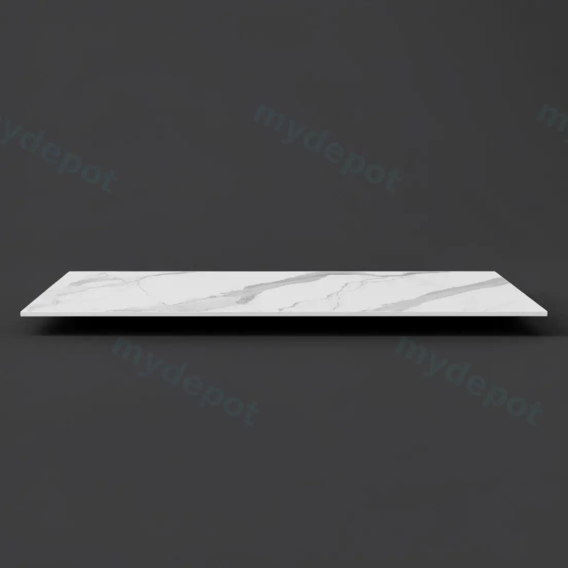 1500mm White Marble Look Sintered Stone Top Matte Finish Benchtop view 2