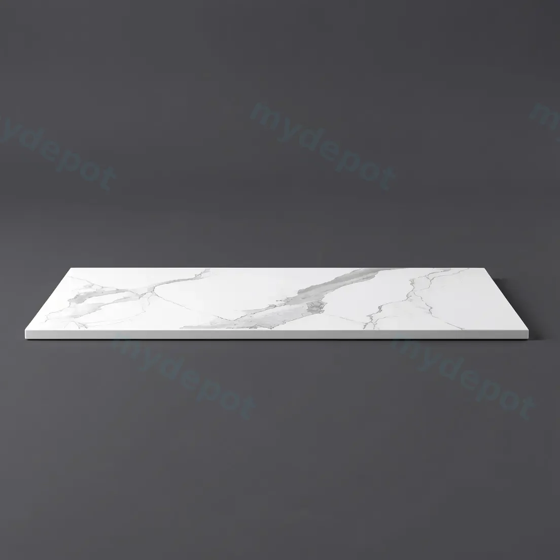 750mm White Marble Look Sintered Stone Top Matte Finish Benchtop view 2