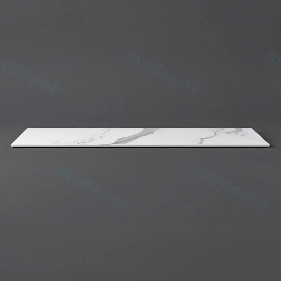 1500mm White Marble Look Sintered Stone Top Matte Finish Benchtop view 2