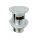 Nana Chrome Pop Up Waste With Overflow Solid Brass Plug Waste