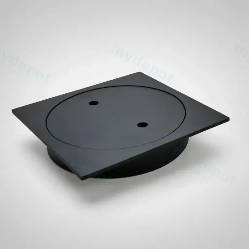 110X110mm Black Clear Out Floor Waste(100mm Outlet)