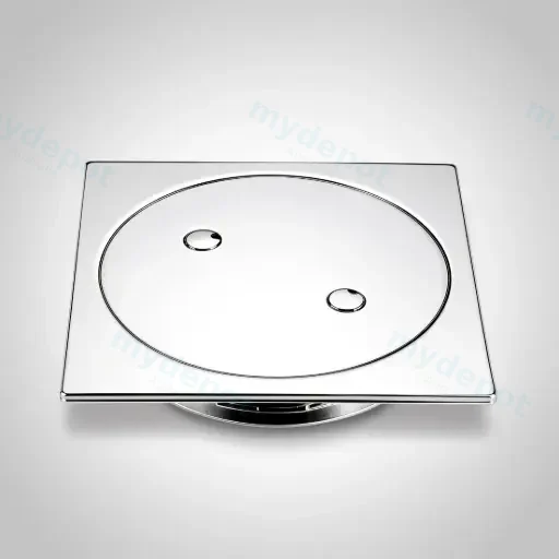 110X110mm Chrome Clear Out Floor Waste(100mm Outlet)