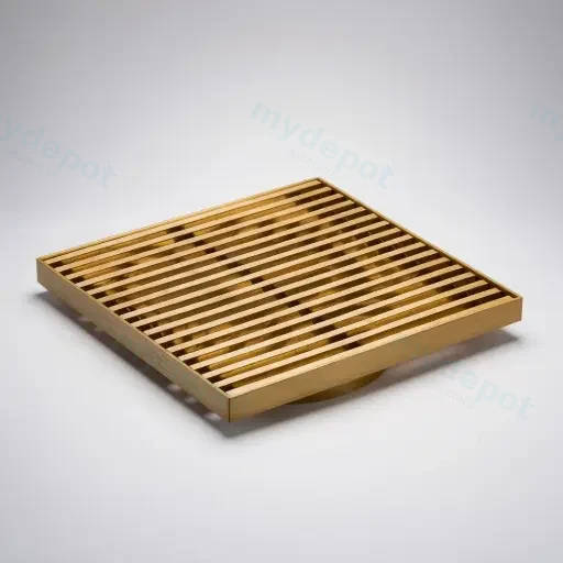 115X115mm Gold Grills Square Floor Drain(80mm)