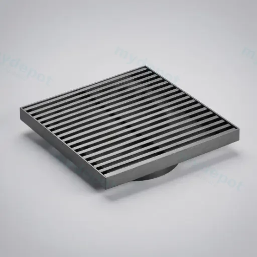115X115mm Gun Mental Grills Square Floor Drain(80mm)