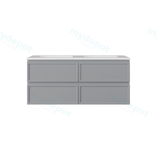 1190*455*500mm Matte Grey New Hamilton Federation Slim Wall Hung Cabinet For Single Bowl And Double Bowl