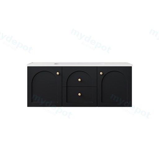 1190*455*470mm Matte Black Chester Federation Wall Hung PVC Cabinet