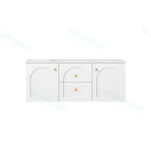 1190*455*470mm Matte White Chester Federation Wall Hung PVC Cabinet