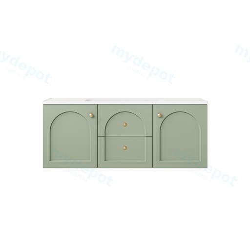 1190*455*470mm Olive Green Chester Federation Wall Hung PVC Cabinet