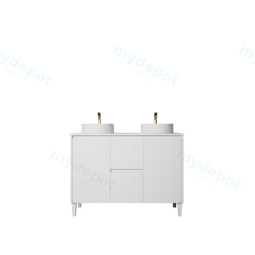 1190x455x860mm Matte White Crete Modern Free Standing Vanity