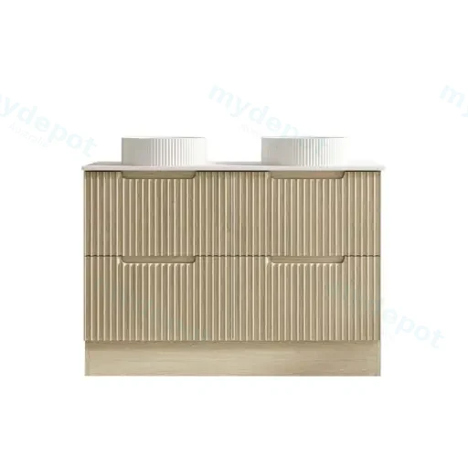 1190x455x830 Natural Oak Premium Straight Edge Freestanding vanity