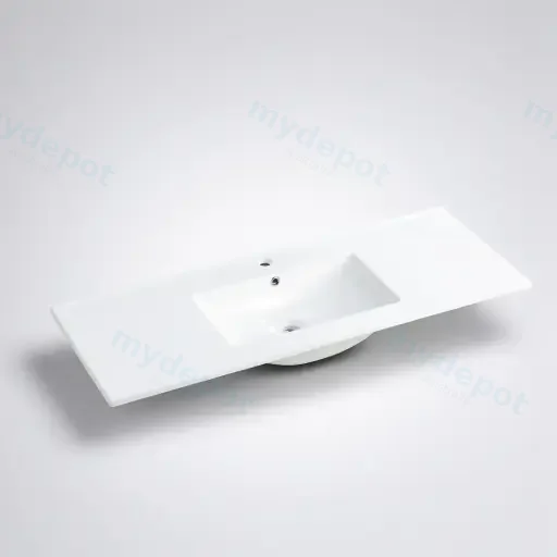1200Lx460Dx180HMM NANA Gloss White Thin Edge Ceramic Top