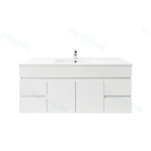 1200mm Wall Hung Bathroom Vanity Cabinet Only PVC Gloss White