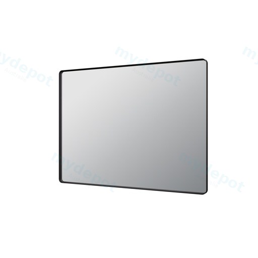 1200X900X35mm Matt Black Recta Framed Mirror