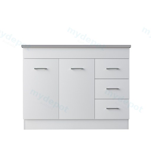1200mm Freestanding Kitchenette Cabinet Only PVC Gloss White 2PAC Finish