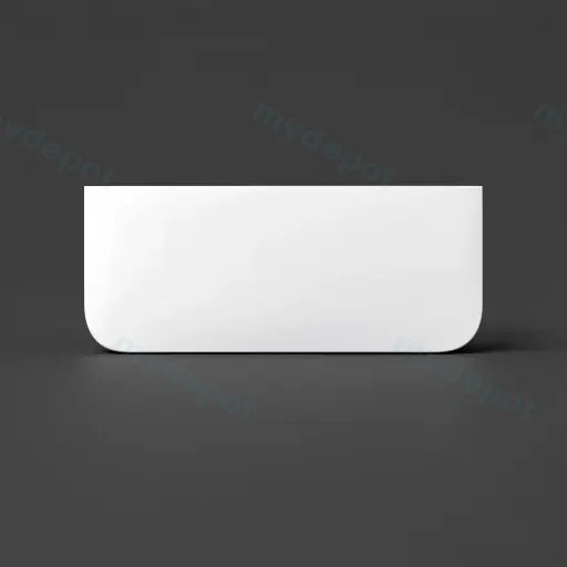 1200mm Matte White Sintered Stone Top Rounded Corner Benchtop