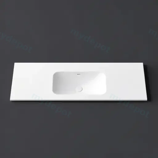 1205X465X145 Matte White Chasey Solid Surface Stone Basin