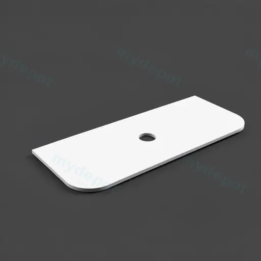 1205X505X12mmMatte White Solid Surface Plain Slab Curve Stone Top