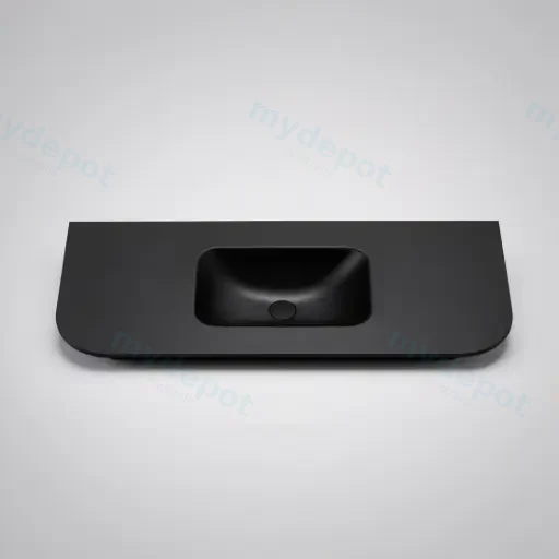 1205X505X140 Matte Black Aruro Solid Surface Stone Basin