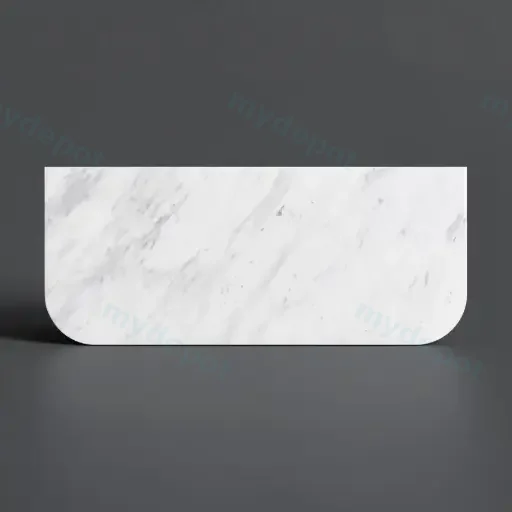 1205X505X18mm Carrara White Marble Curve Stone Top