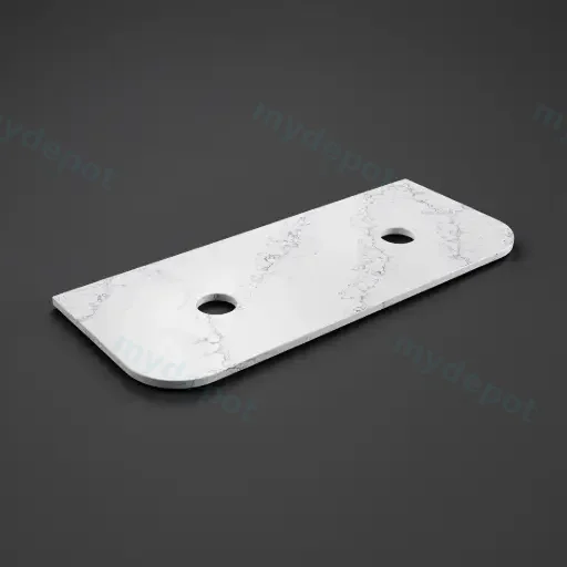1205X505X20mm Calacatta White (WG486) Zero Silica Engineer Curve Stone Top