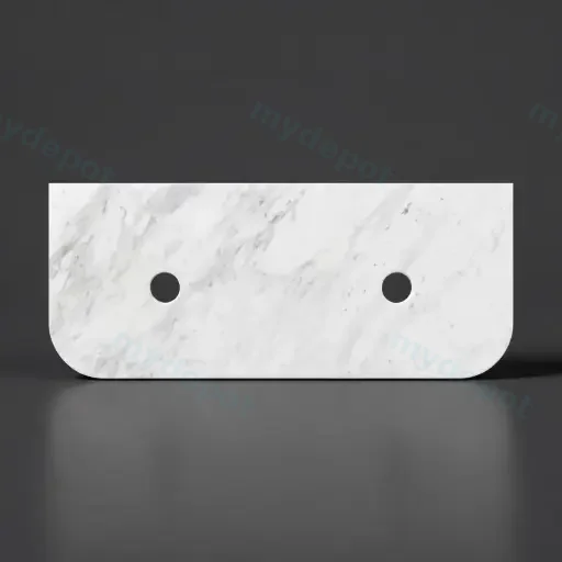 1205X505X18mm Carrara White Marble Curve Stone Top